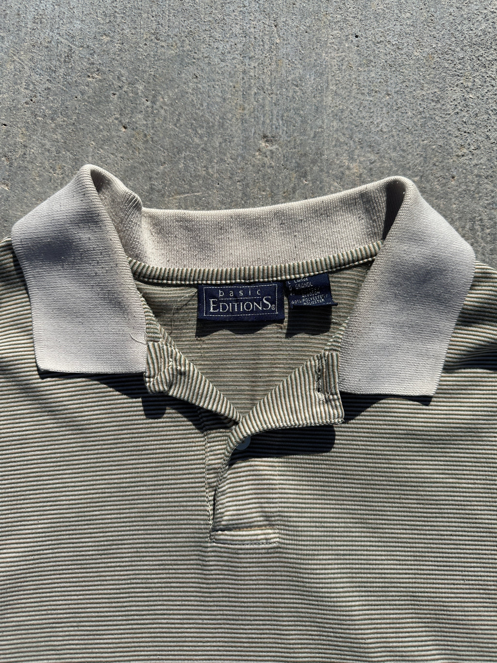 Brown Striped “Need Money For Golf” polo