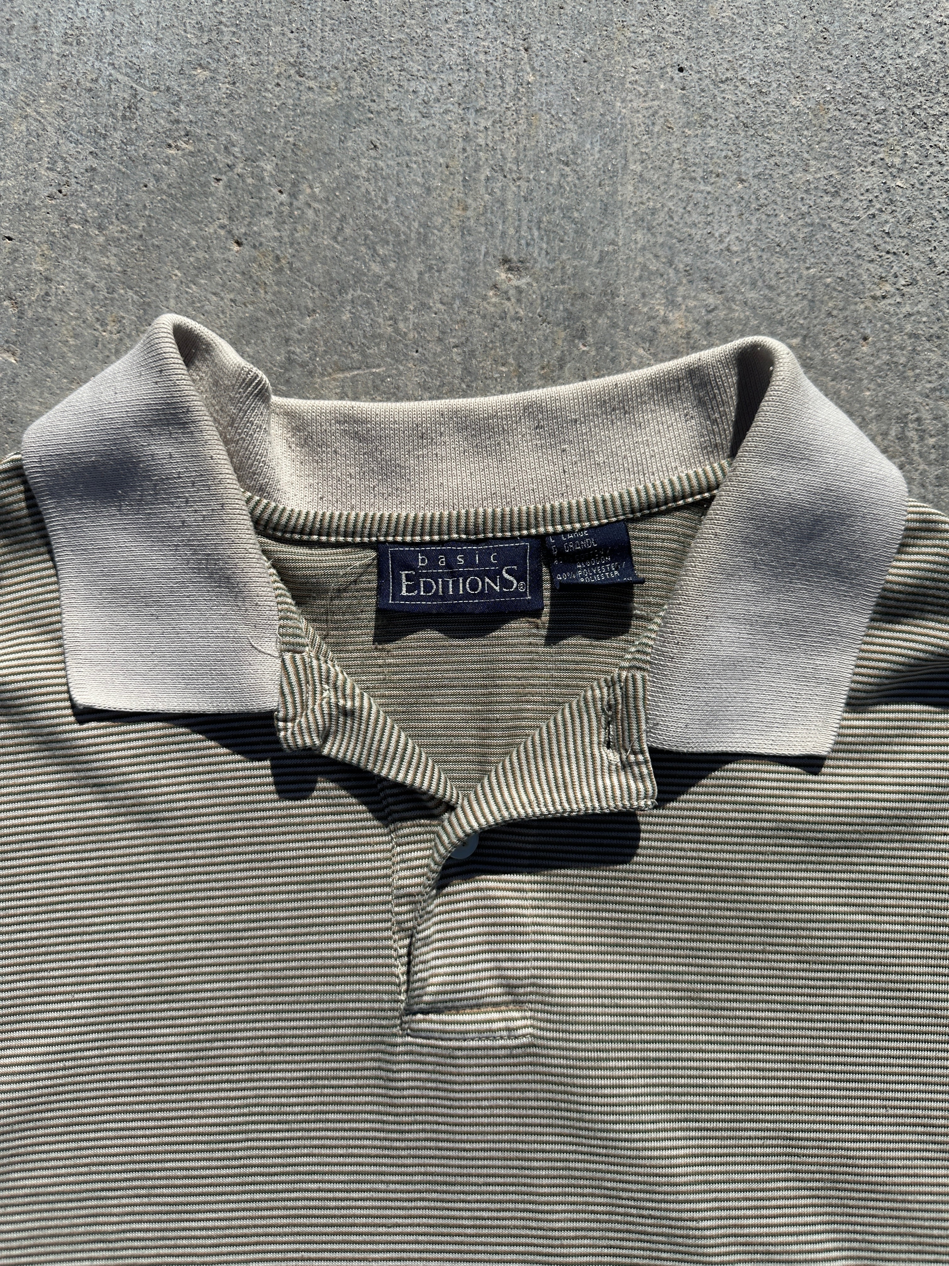 Brown Striped “Need Money For Golf” polo