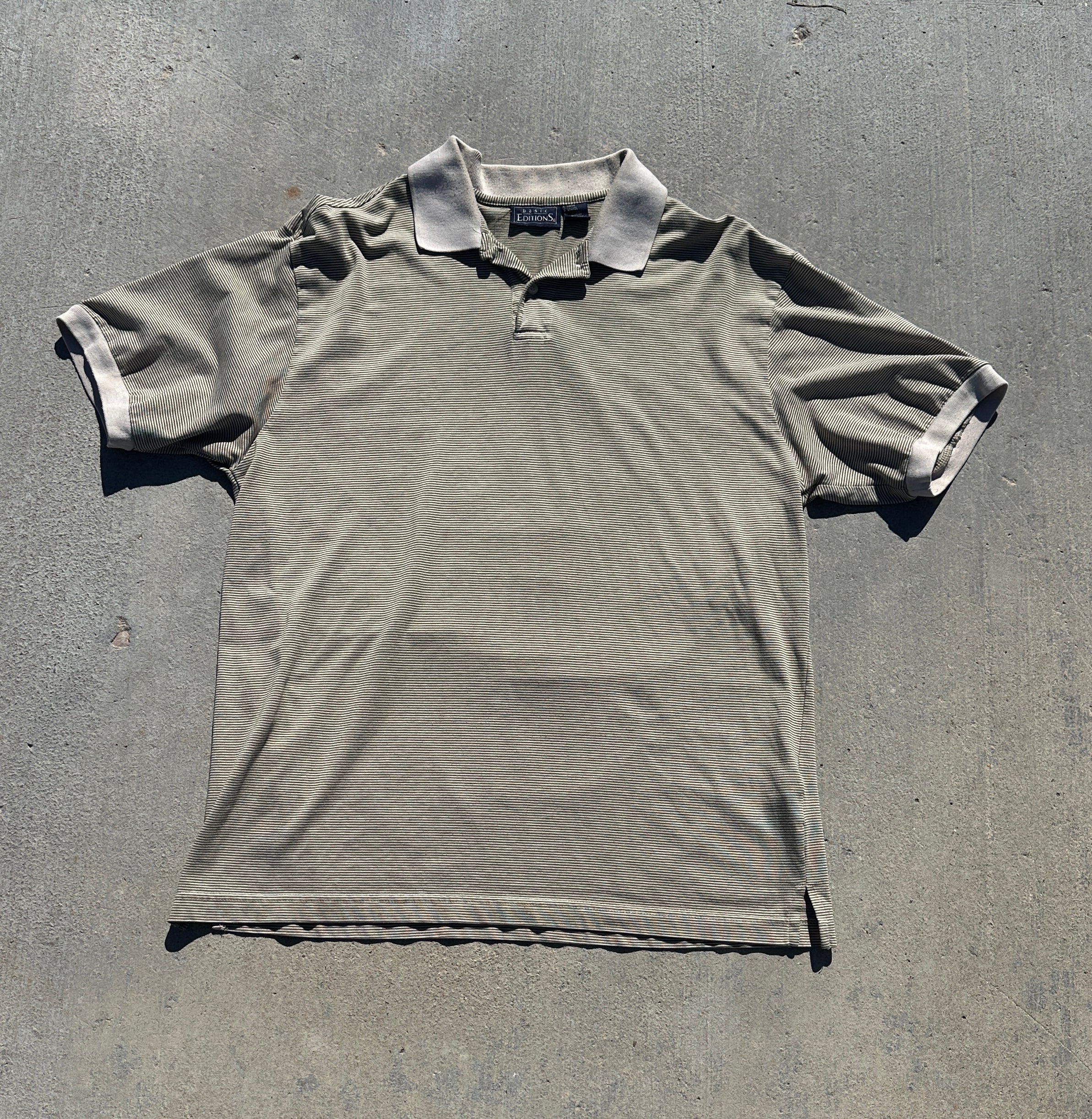 Brown Striped “Need Money For Golf” polo