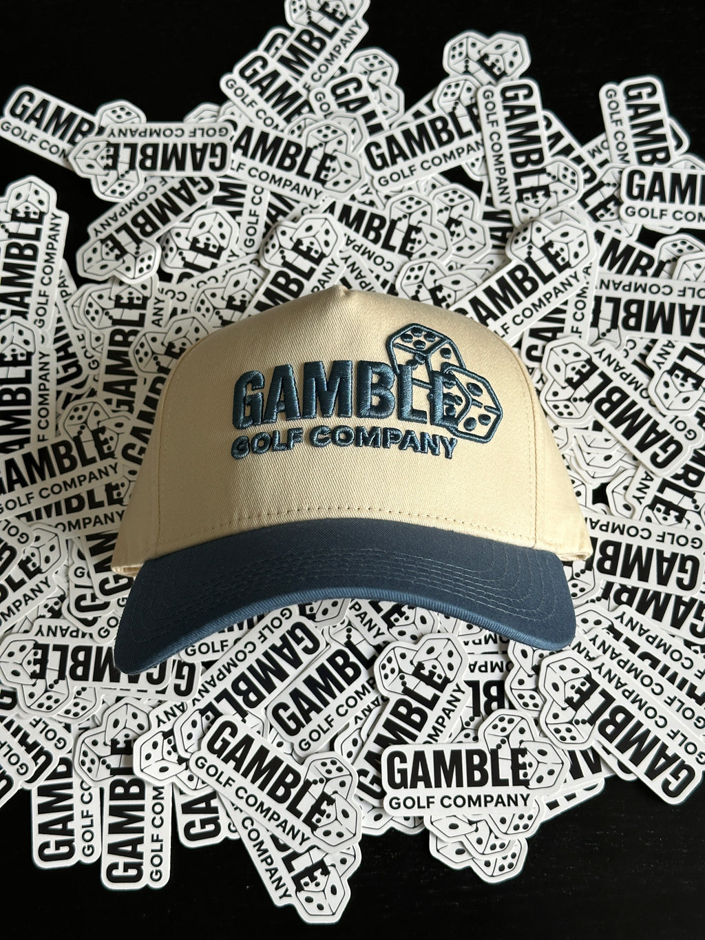 Canvas "Gamble" Hat in Ocean colorway