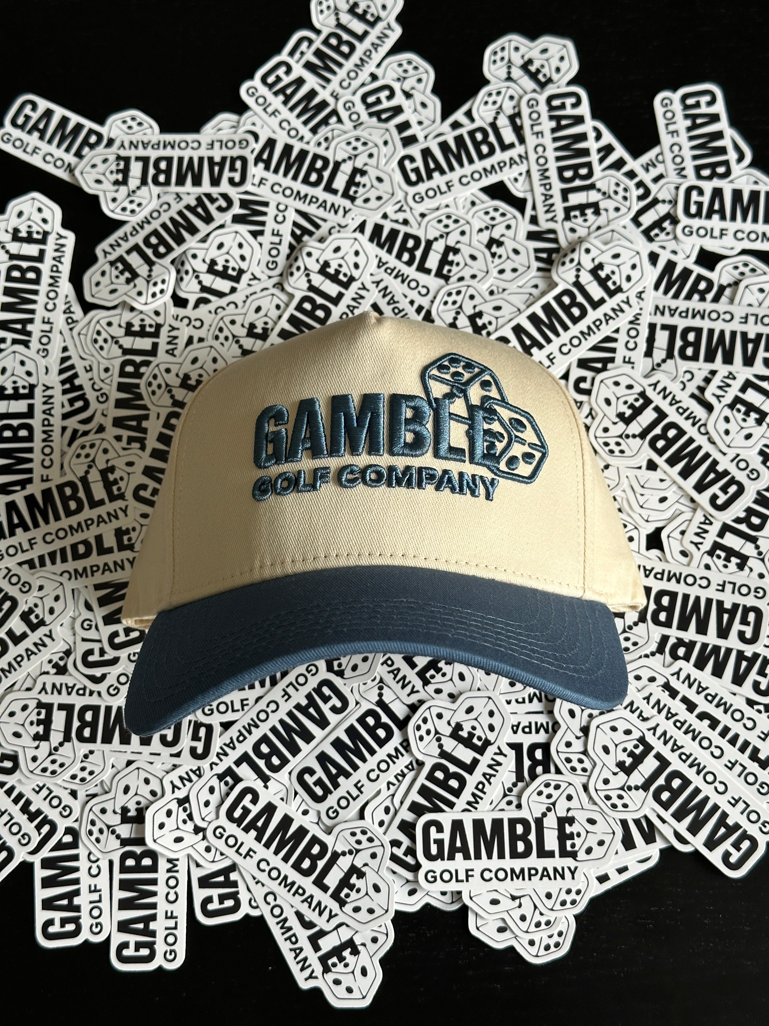 Canvas "Gamble" Hat in Ocean colorway